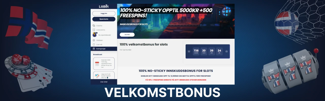 Lilibet velkomstbonus i norge