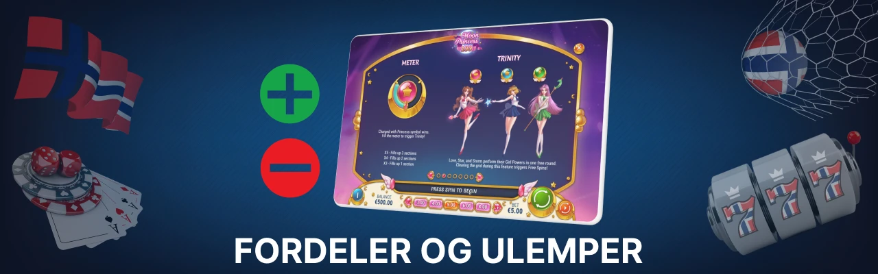Fordeler og ulemper ved å spille moon princess 100