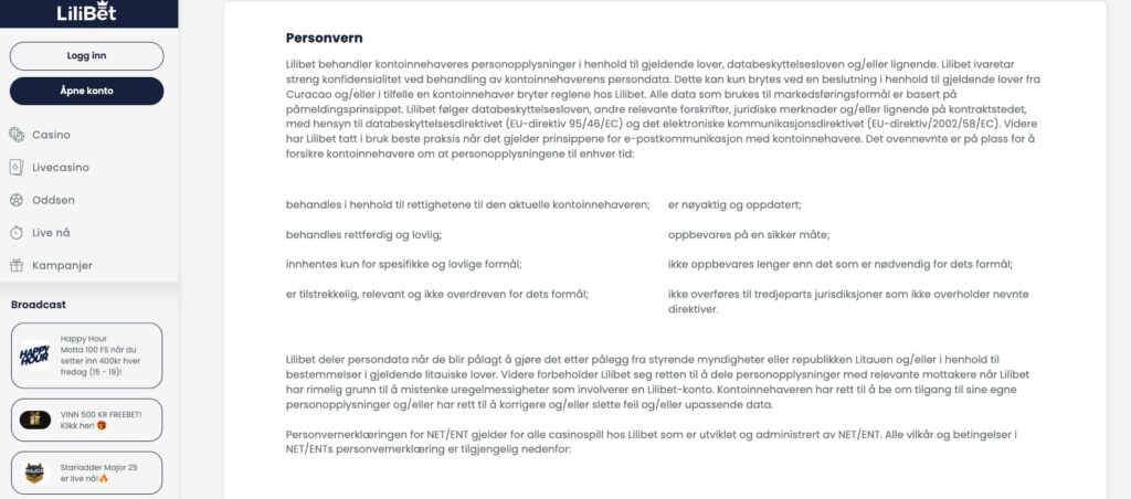 Lilibet Privacy Policy