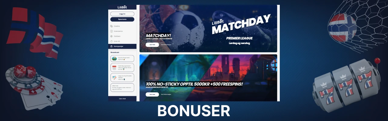 Lilibet casino bonuser