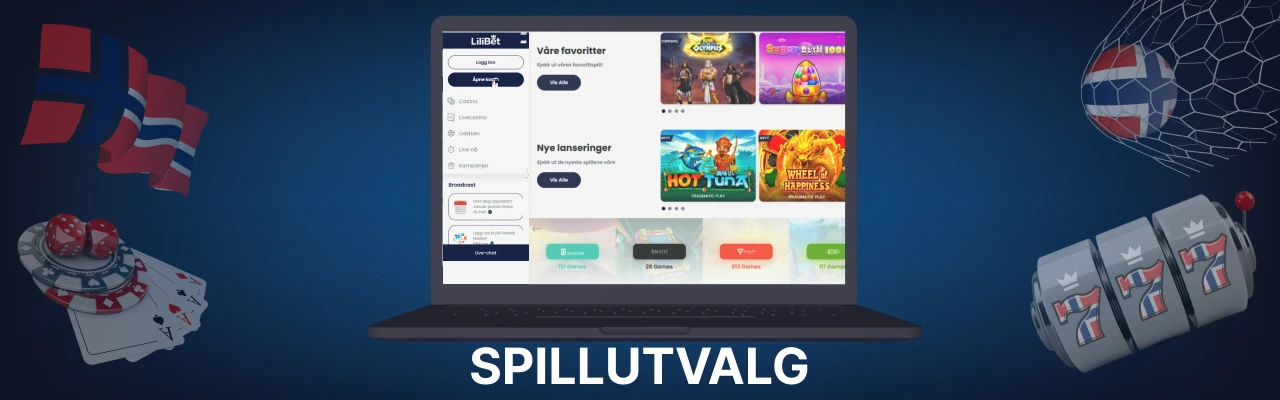 Spillutvalg hos lilibet casino